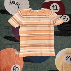 Square neck striped top